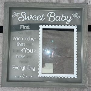 Sweet Baby 12 x 12 (Holds 5 x 7) Malden Gray Picture Frame - EXCELLENT CONDITION